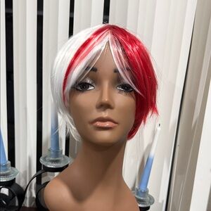 Andy Warhol Stylish Red and White Wig